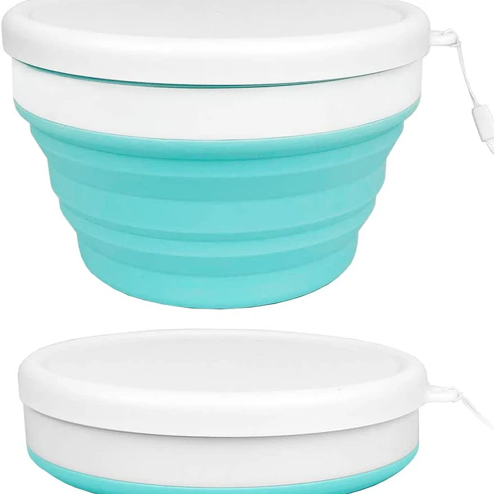 Pack 2 bowls plegables celeste el segundo gratis 3
