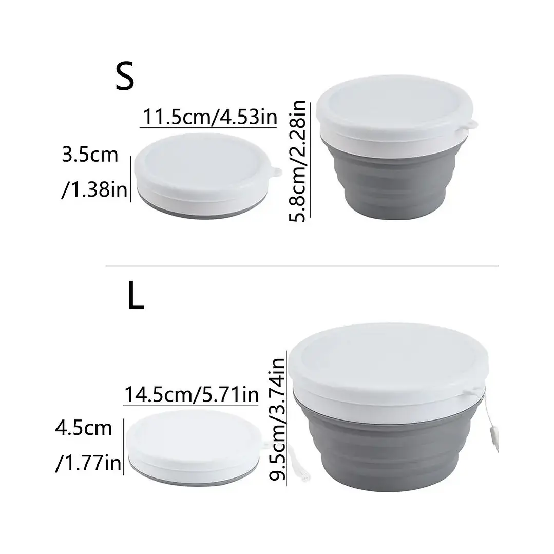Pack 2 bowls plegables gris el segundo gratis 3