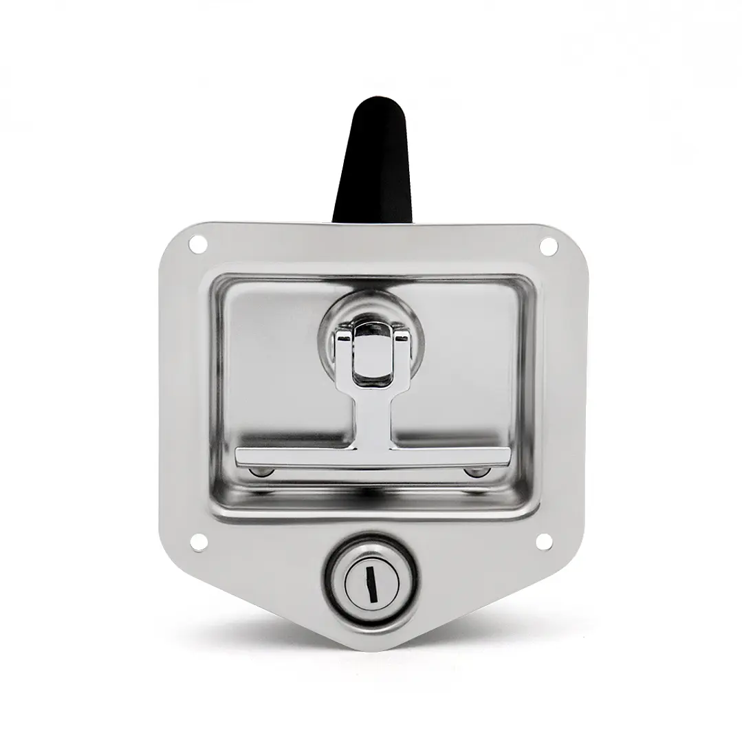 Cerradura acero inoxidable con tirador en T y llave 5