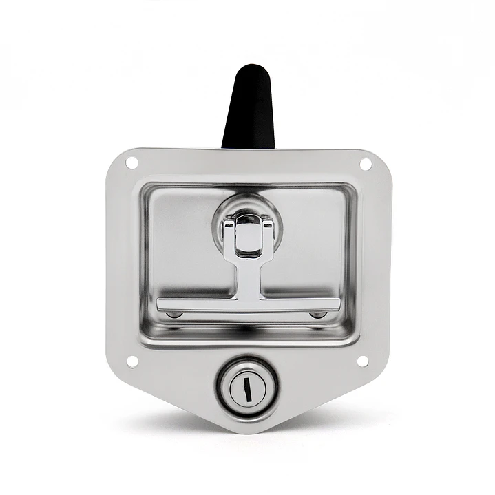Cerradura acero inoxidable con tirador en T y llave 5