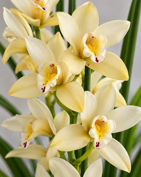 Orquídea Cymbidium Amarelo Creme - 1 Haste