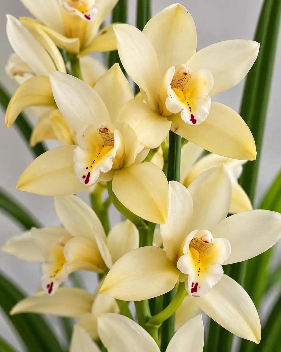 Orquídea Cymbidium Amarelo Creme - 1 Haste 1