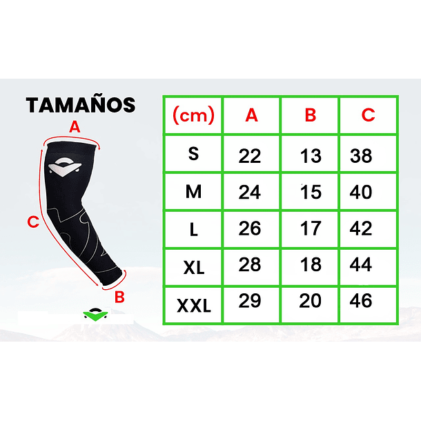 MANGUILLAS VÍVELA PROTECCIÓN UV DISEÑO MONTAÑA NEGRA 8