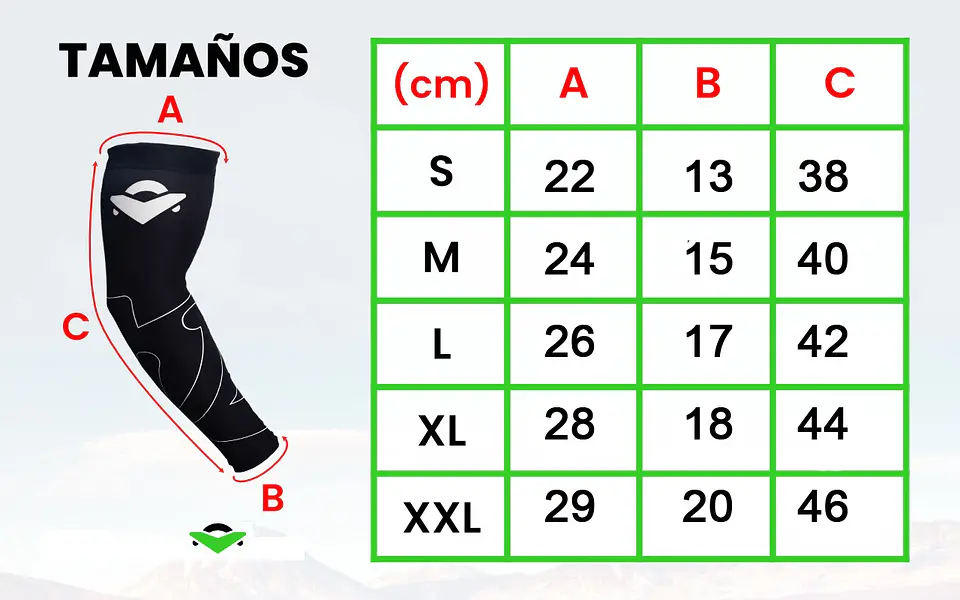 MANGUILLAS VÍVELA PROTECCIÓN UV DISEÑO MONTAÑA BLANCA 3