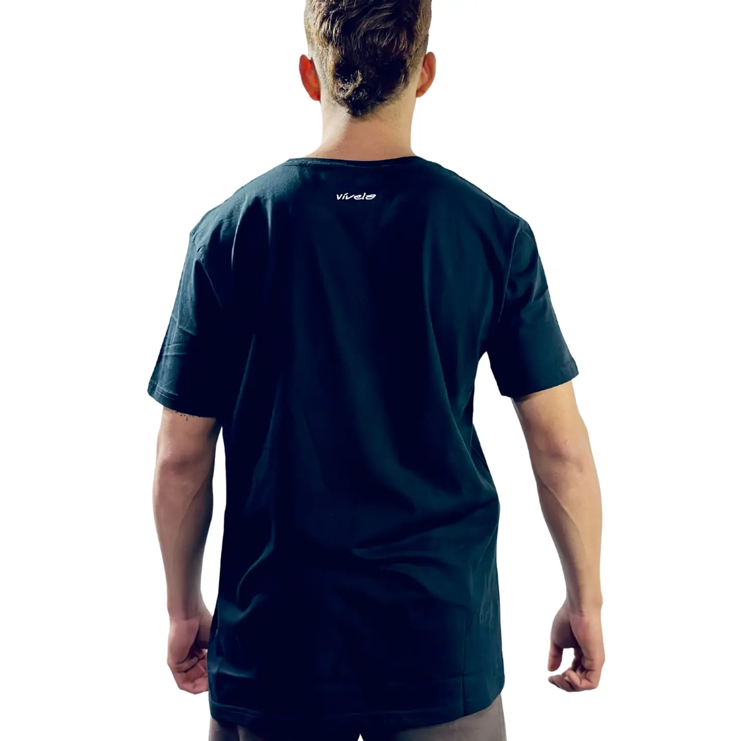 Polera lifestyle algodón orgánico TWO Negra 2