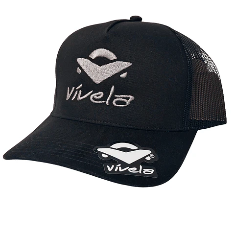 Gorro Jockey Vívela Trucker Premium Negro 