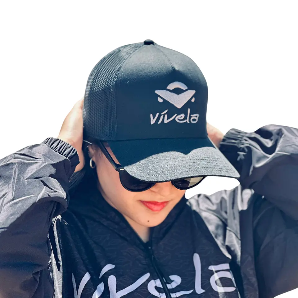 Gorro Jockey Vívela Trucker Premium Negro  4