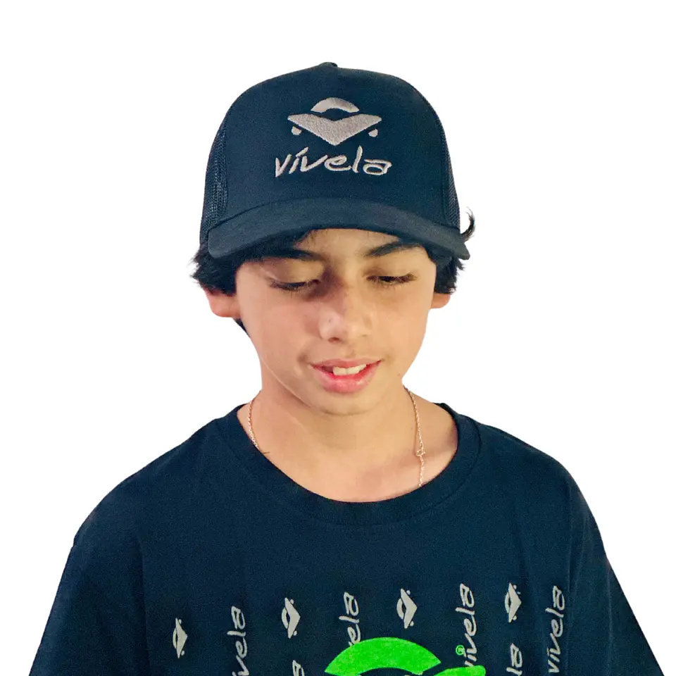 Gorro Jockey Vívela Trucker Premium Negro  3