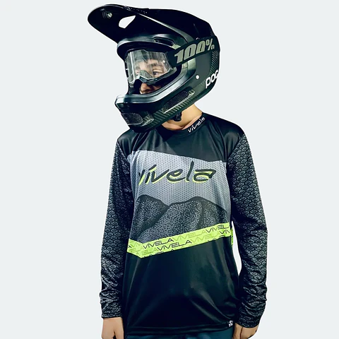 JERSEY TRICOTA MTB CICLISMO VÍVELA  IMPULSO NIÑOS