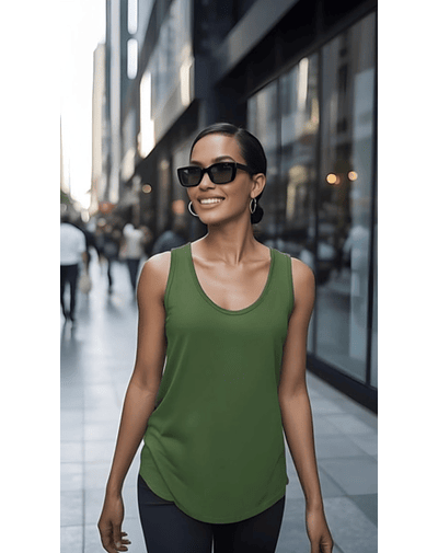 POLERA ADA VERDE SIN MANGAS