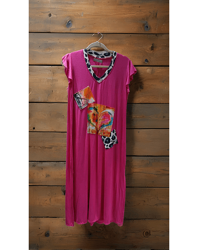VESTIDO FLORENCIA FUCSIA