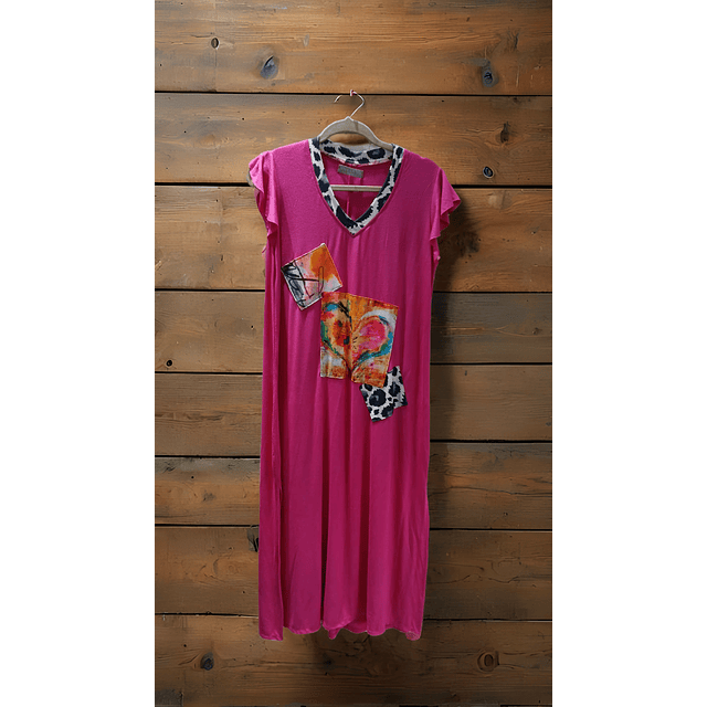 VESTIDO FLORENCIA FUCSIA