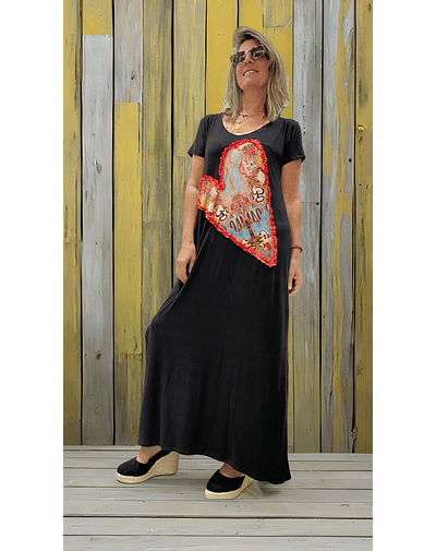 VESTIDO FLORENCIA NEGRO CORAZÓN