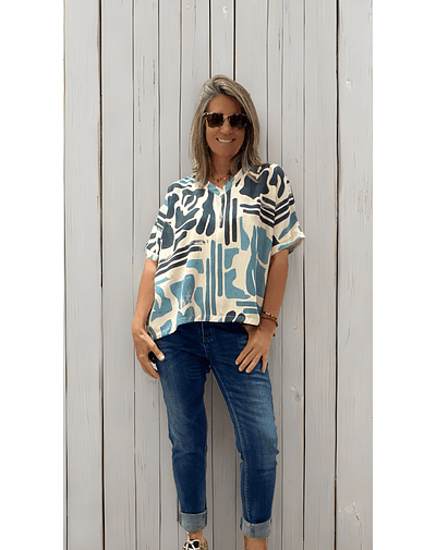 BLUSA JACINTA TURQUESA