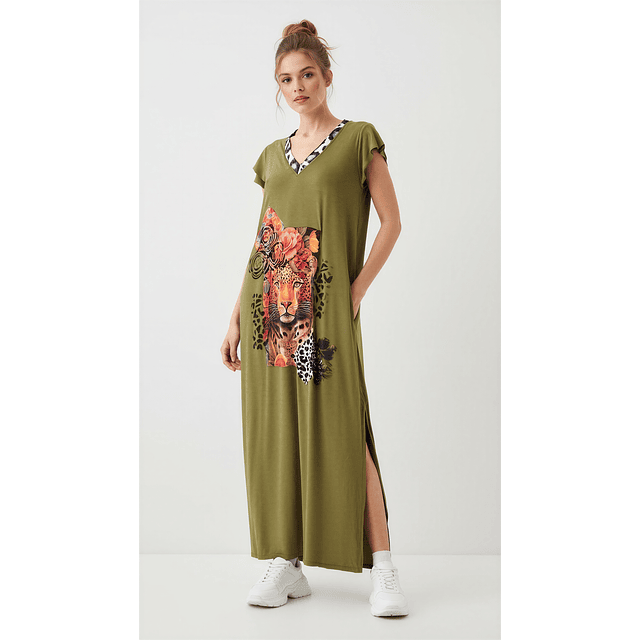 VESTIDO FLORENCIA OLIVA