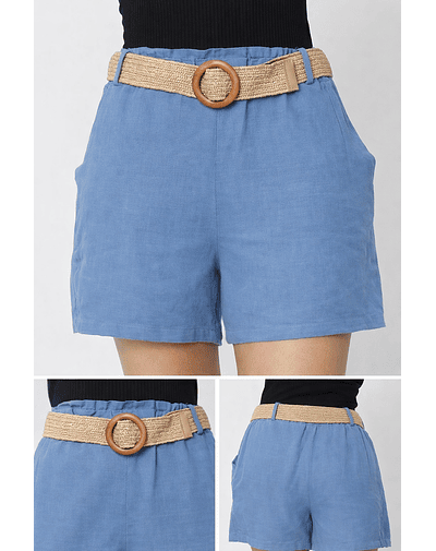 SHORT LINO AZUL