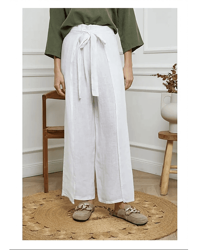 PANTALÓN LINO BLANCO