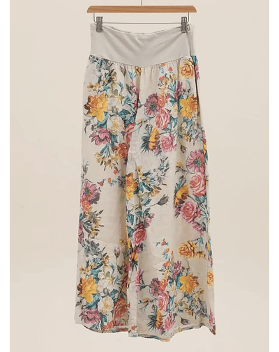 PANTALÓN LINO FLOREADO