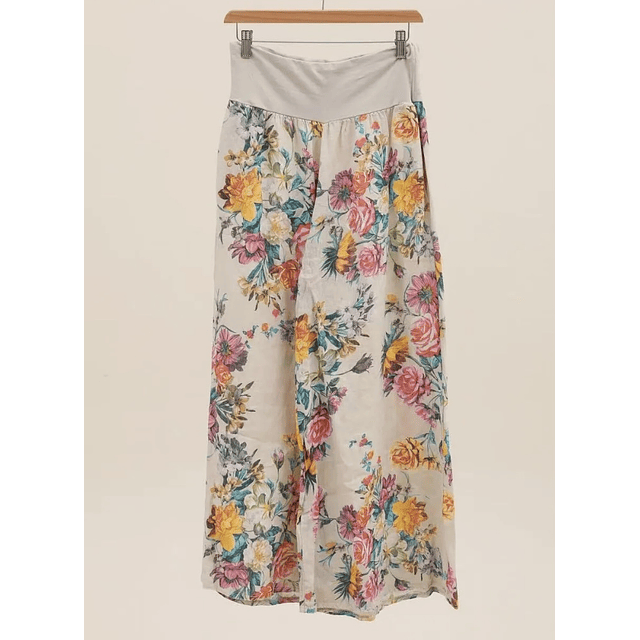 PANTALÓN LINO FLOREADO