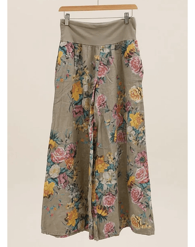 PANTALÓN LINO FLOREADO