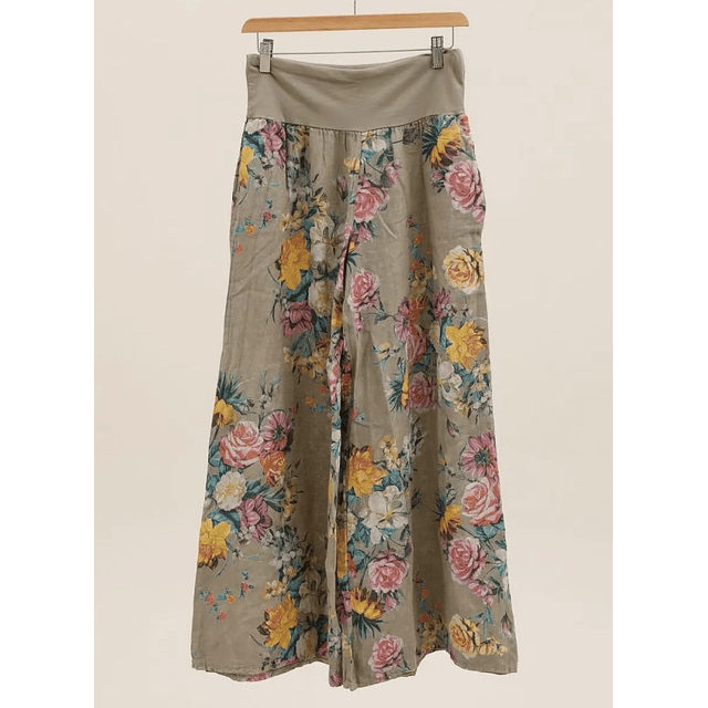 PANTALÓN LINO FLOREADO