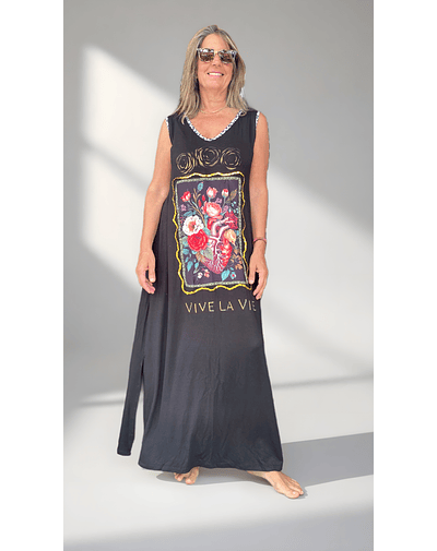 VESTIDO FLORENCIA NEGRO CORAZON 