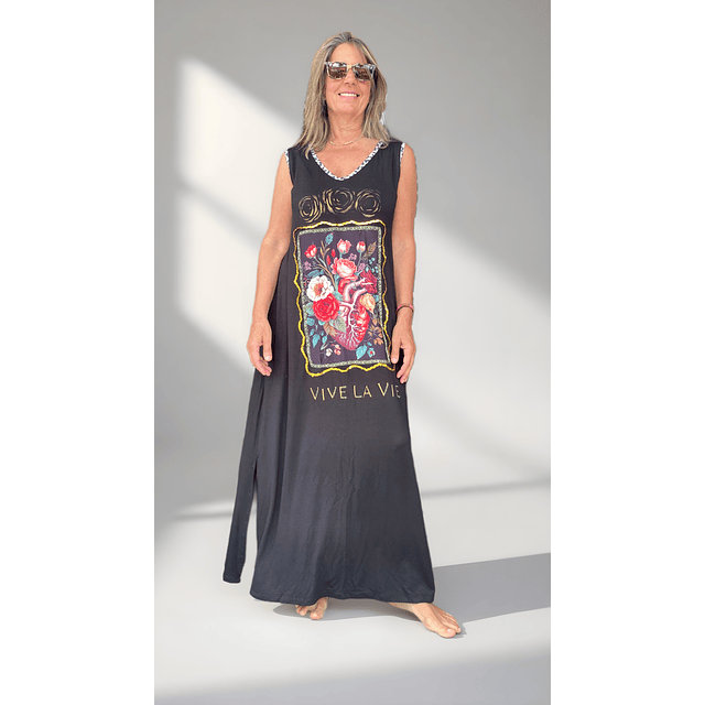 VESTIDO FLORENCIA NEGRO CORAZON 