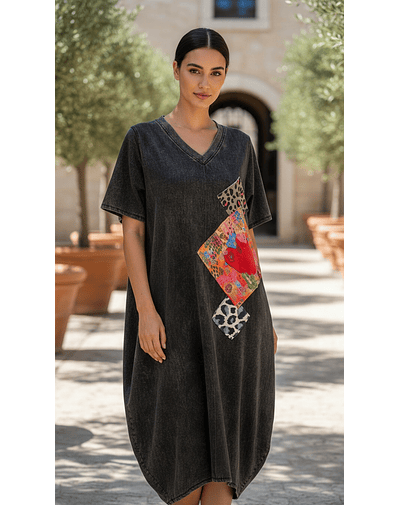 VESTIDO FLORENCIA NEGRO CORAZÓN