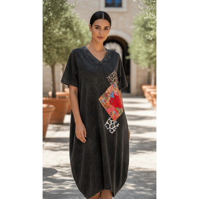 VESTIDO FLORENCIA NEGRO CORAZÓN