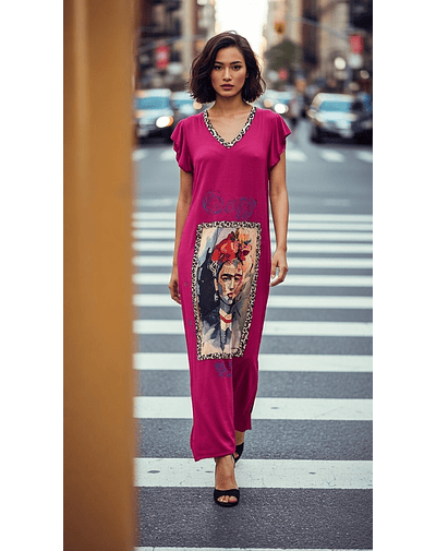 VESTIDO FLORENCIA MAGENTA