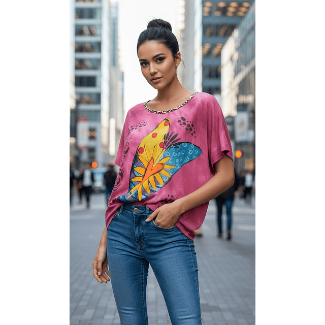 POLERA LARA MORADA CORAZON 