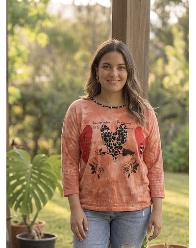 POLERA TIE CORAL