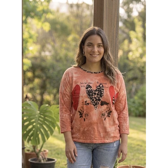 POLERA TIE CORAL