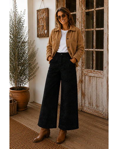 PANTALON GAMUZA NEGRO