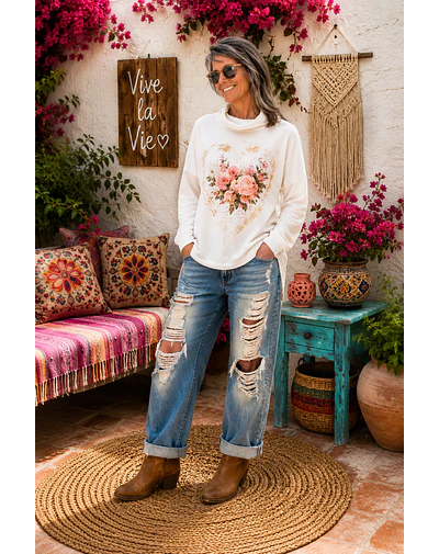 POLERÓN ELENA CORAZÓN ROSAS
