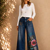 PANTALON BELEN FLOR ROJA 1