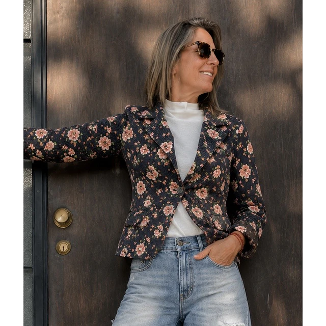 BLAZER COTELÉ FLOREADO 1