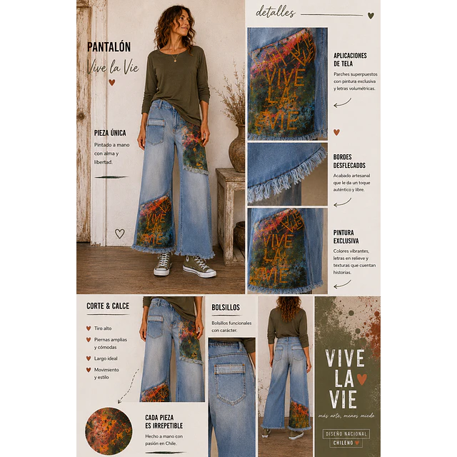 PANTALON PALAZZO  IVO CELESTE PATCH 1