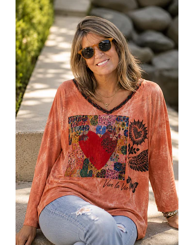 POLERA CORAZON TEÑIDA 