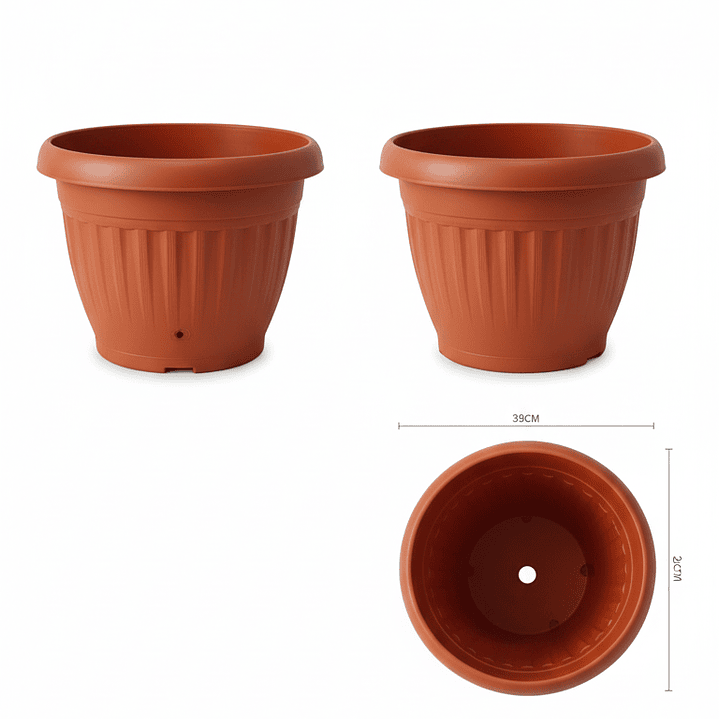 Maceta Decorativa Plástico Terracota - 50cm 4