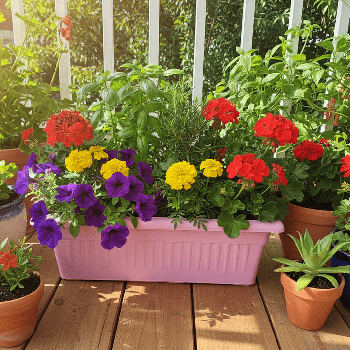 🌸 Jardinera Rectangular Premium - Color Rosa 2