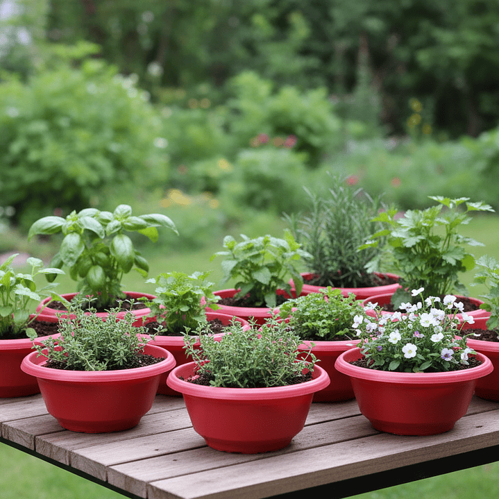 🌺 Maceta Redonda Roja - Color y Vitalidad 3