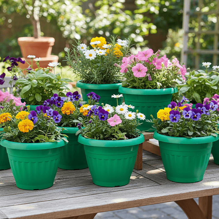 🌿 Maceta Clásica Verde - Elegancia Natural 2