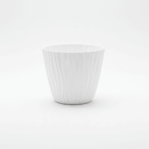 🤍 Maceta Texturizada Blanca - Diseño Escandinavo