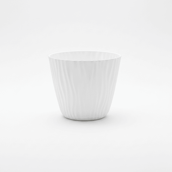 🤍 Maceta Texturizada Blanca - Diseño Escandinavo 1
