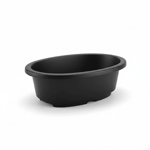 ⚫ Maceta Ovalada Negra - Elegancia Sofisticada