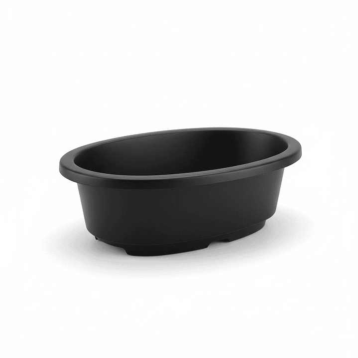 ⚫ Maceta Ovalada Negra - Elegancia Sofisticada 1