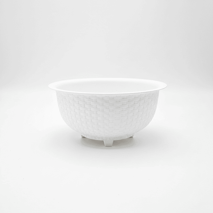 🧺 Maceta Bowl Textura Canasta - Elegancia Artesanal 1