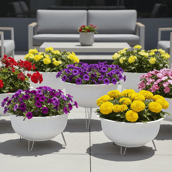 🧺 Maceta Bowl Textura Canasta - Elegancia Artesanal 3