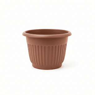 🤎 Maceta Terracota Acanalada Premium Grande - Elegancia Clásica Superior